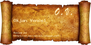 Okjan Vencel névjegykártya